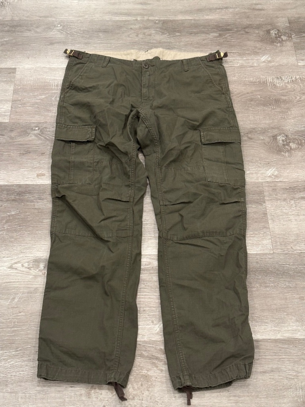 Carhartt WIP Aviation Cargo Pants Mens 36X32 Green Parachute Ripstop Utility
